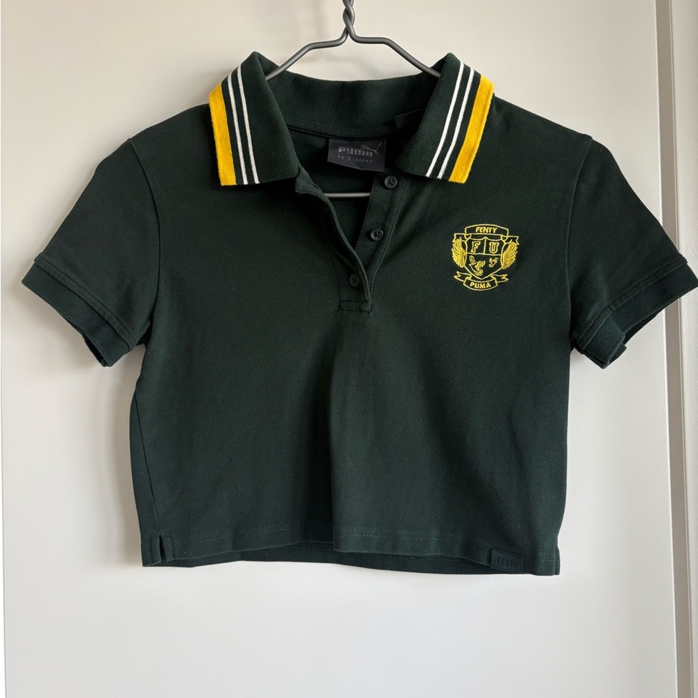 Fenty x Puma green collegiate crop top. Size small.